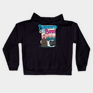 Gender Reveal Racing Design for a Car Racing Fan Kids Hoodie